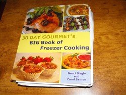 my copy of 30 day gourmet big book of freezer cooking