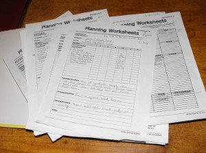 freezer food planning worksheets