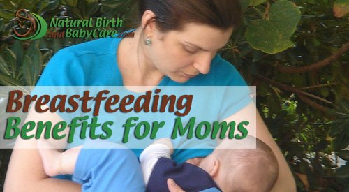 Mom and baby breastfeeding