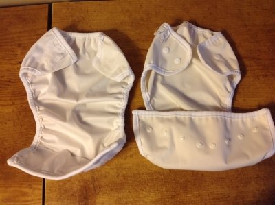 two plain diaper covers