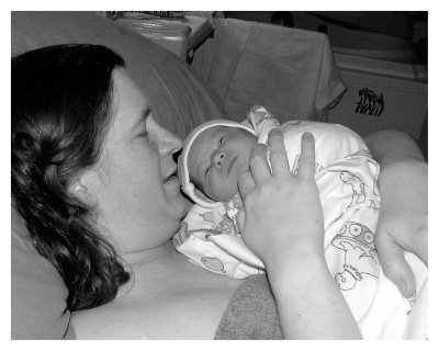 Lily'rei brand new in her mother's arms
