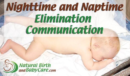 baby on a waterproof mat for nighttime elimination communication