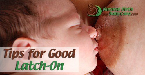 banner showing baby preparing for good-latch on and nipple sandwich