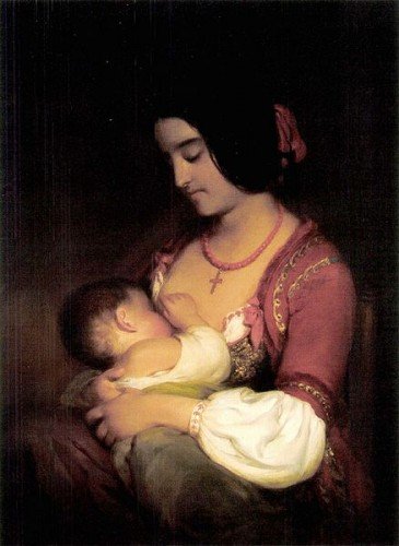438px-Tikos_Gyermekét_tápláló_anya_1842