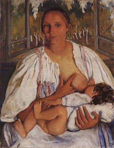 463px-1912._Кормилица_с_ребенком