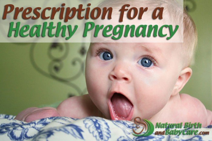 Prescription for a Healthy Pregnancy