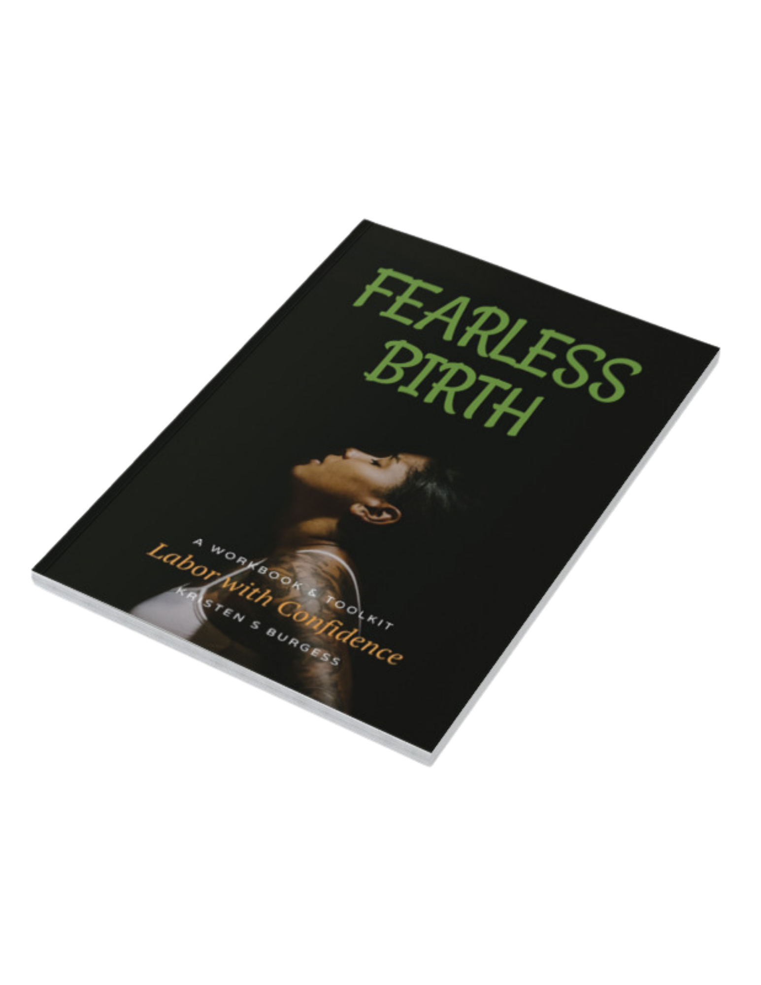 Cover of printed Fearless Birth workbook