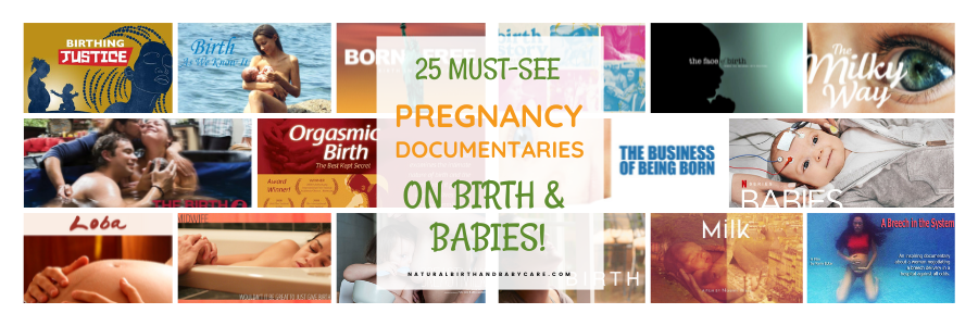 banner showing 25 pregnancy documentaries