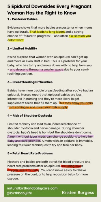 5 Epidural Risks Screenshot of the article